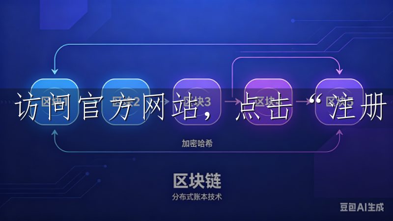 访问官方网站，点击“注册”按钮。